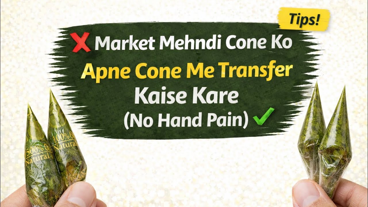 Market Mehndi Cone KoApne Cone Me Transfer Kaise Kare 