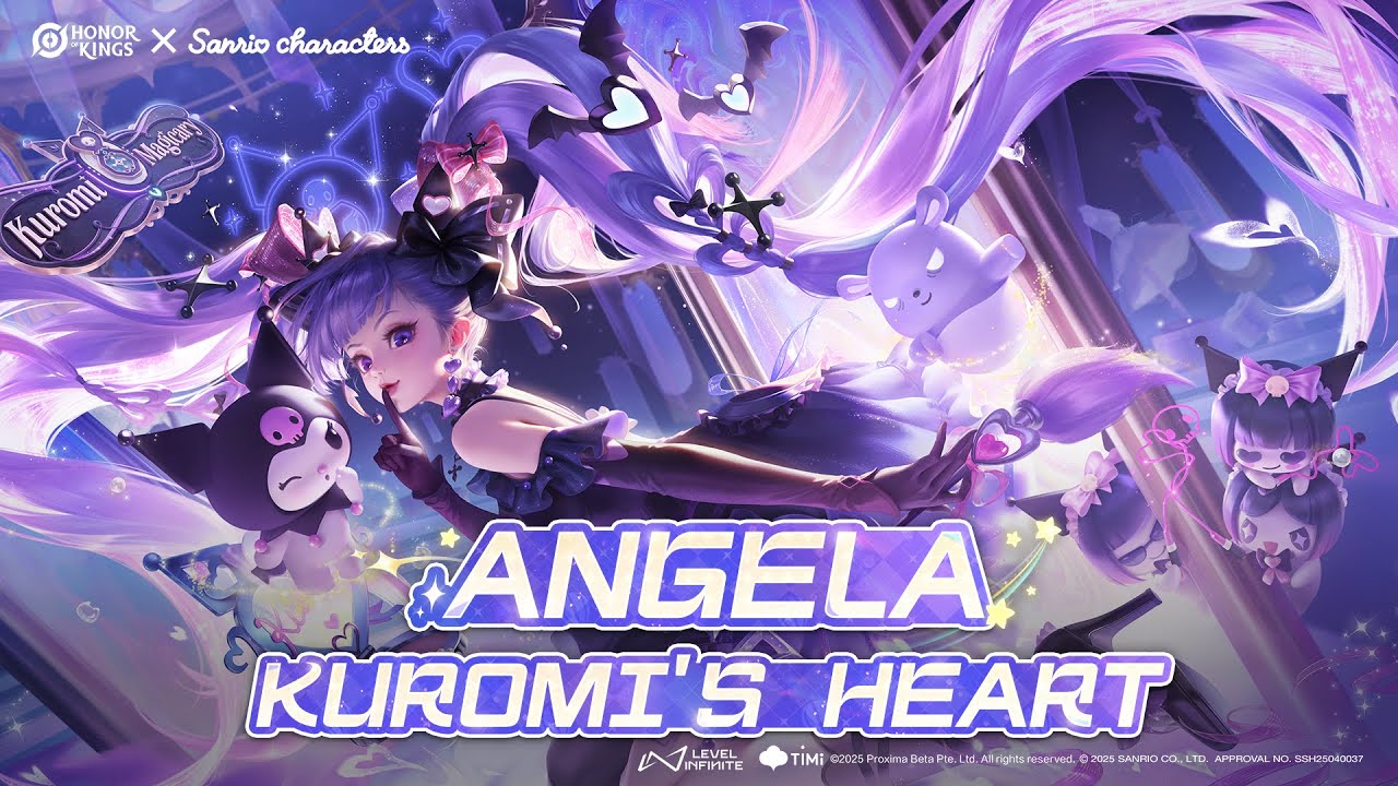 Kuromi's Heart Angela | Skin Showcase | Honor of Kings × Sanrio characters Collaboration