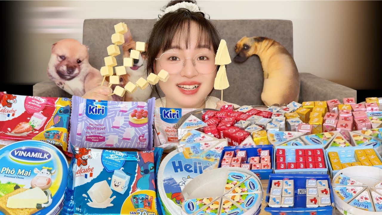 🧀 Mukbang Nhiều Loại Ph&ocirc; Mai Với B&aacute;nh M&igrave; V&agrave; Sữa Đặc|Various Cheese Mukbang with Bread&Condensed Milk