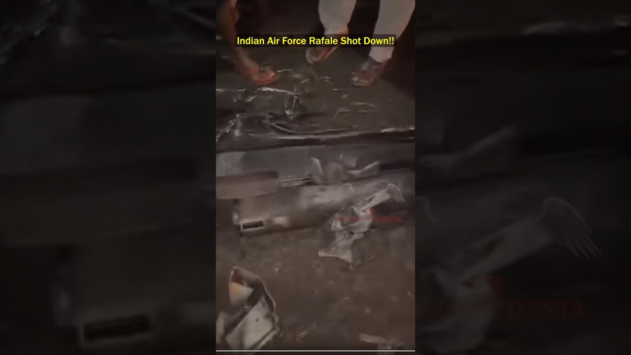 IAF Rafale Fighter Jet Shot Down, Burning Wreckage!