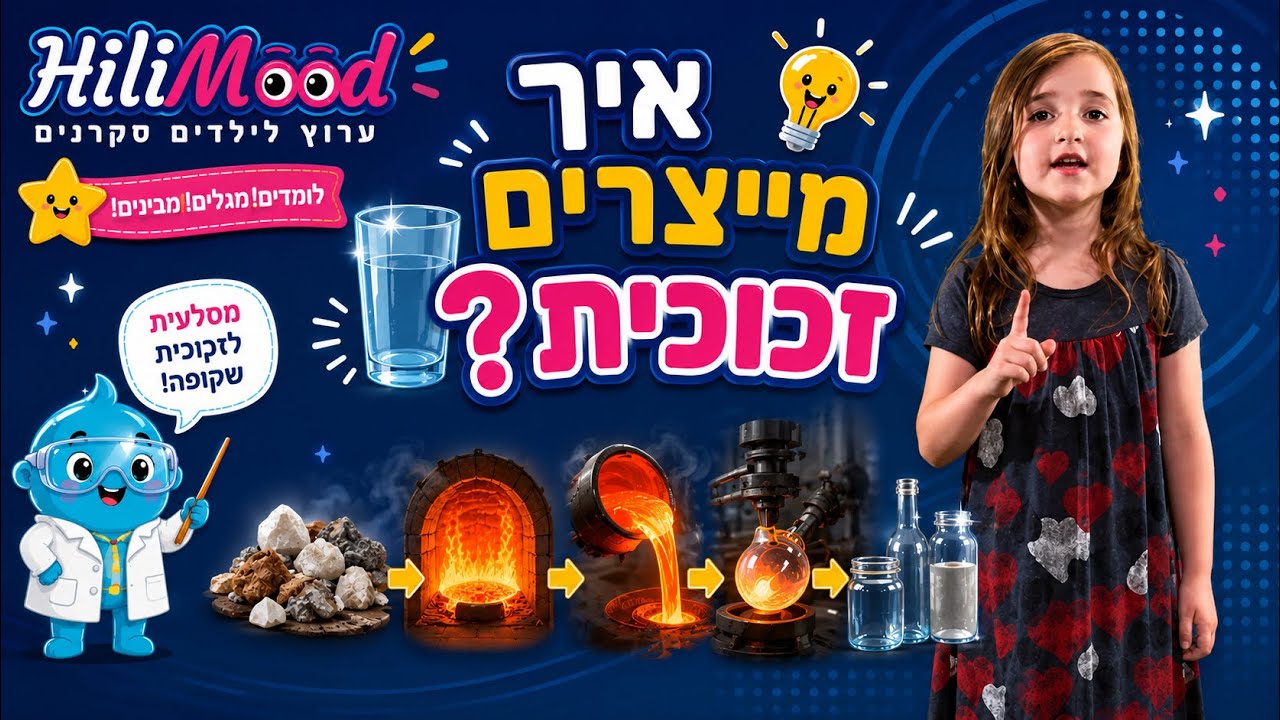 הילימוד - איך מייצרים זכוכית? | ערוץ לילדים סקרנים