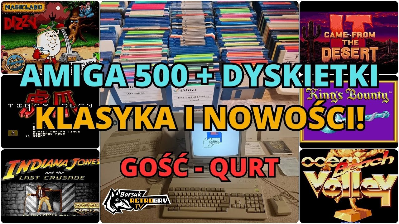 Borsuk Retro Gry TV: AMIGA 500 - Gramy z Dyskietek w KLASYKĘ I NOWOŚĆI (Gość: QURT)