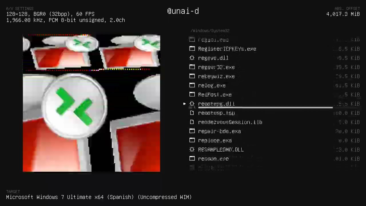 Windows 7 Binary Waterfall