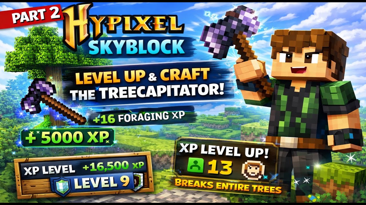 I Crafted the Treecapitator! 😱 | Hypixel SkyBlock Part 2