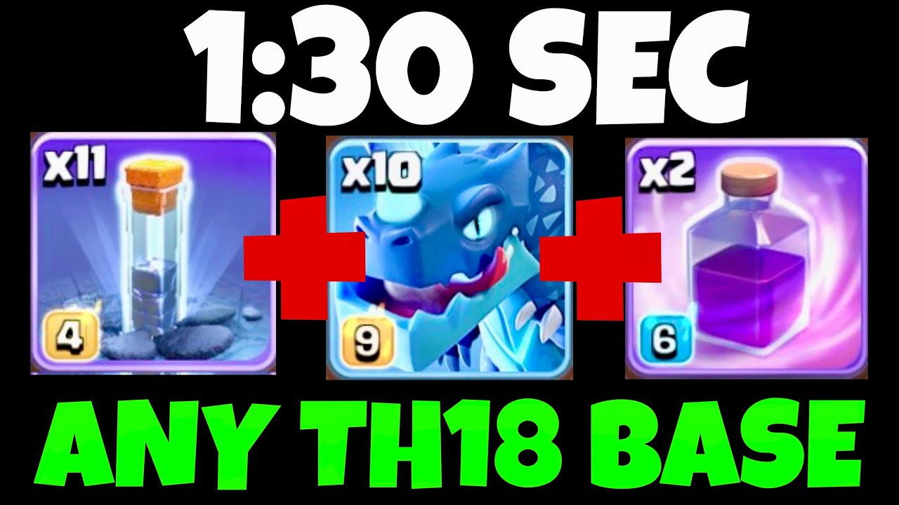 Th18 Electro Dragon with mass Totem spell attack strategy || Clash of Clans || COC