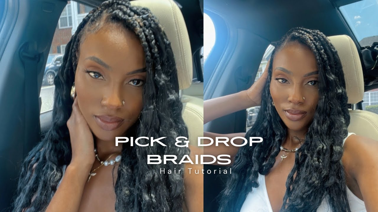 HAIR TUTORIAL| PICK AND DROP BRAIDS USING SYNTHETIC BRAIDING HAIR|NAJZEKAVONNE
