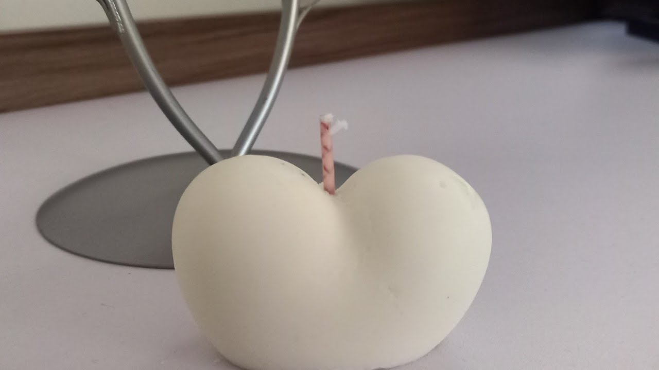 VELA de CORAZÓN como hacer VELAS de SOYA TUTORIAL #diy #shorts
