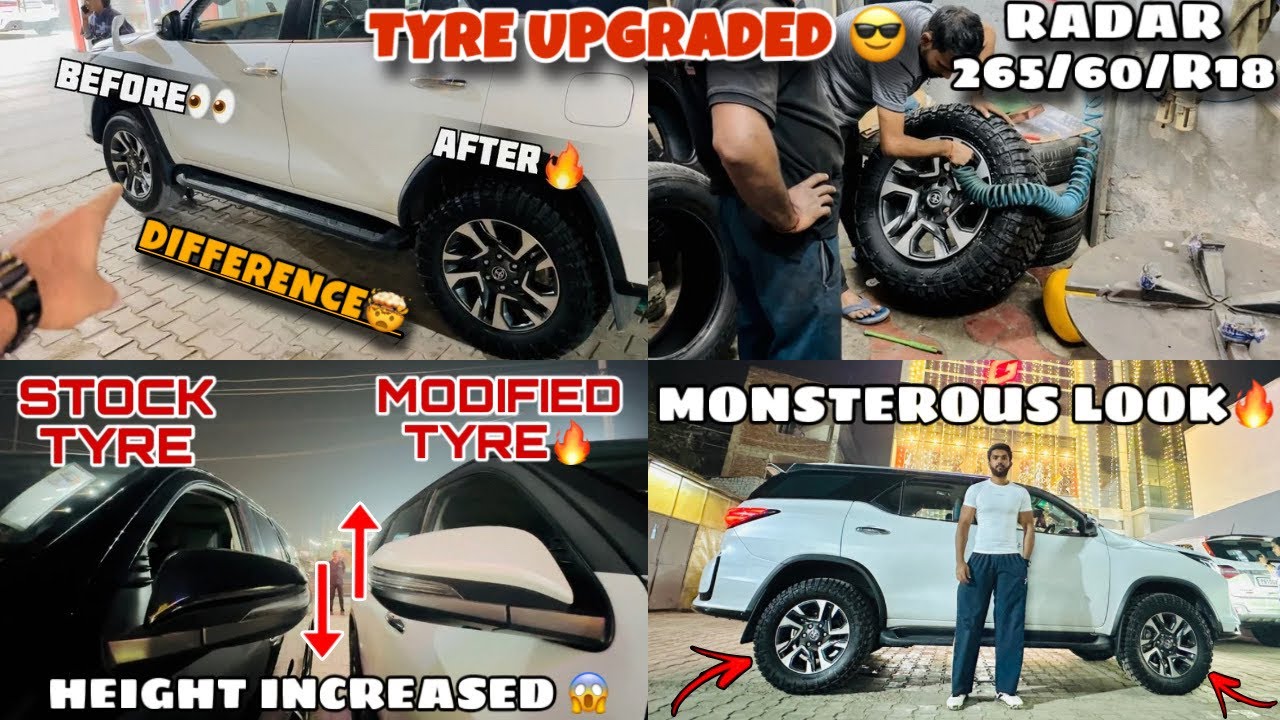 My Fortuner Legender Tyre🛞 Upgradation🔥 | Only 1 in India🇮🇳 | अब लग रही है Monster Fortuner☠️