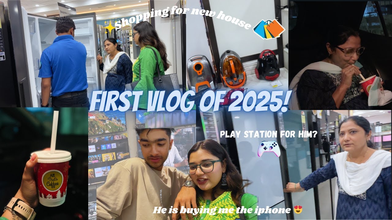 First vlog of 2025🌷|Shopping for new house🛍️|Faltu bak bak with coffee🥤|
