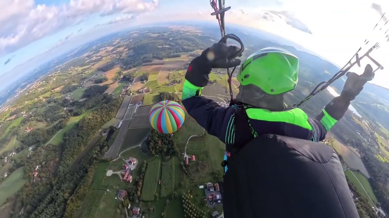 Paragleiten am Kulm mit den Ballonen