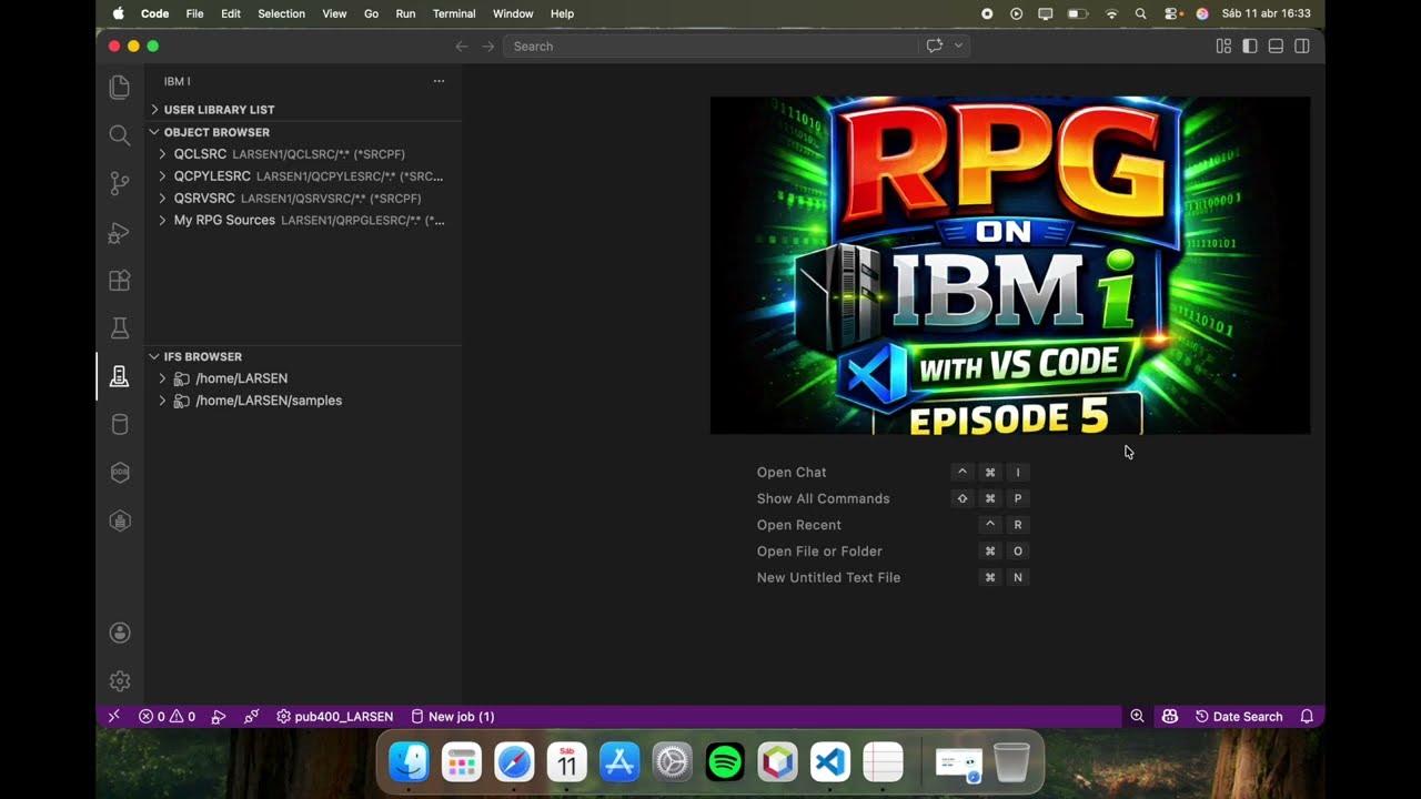 Изучите язык RPG на IBM i с помощью VSCode. Используйте переменные и константы.