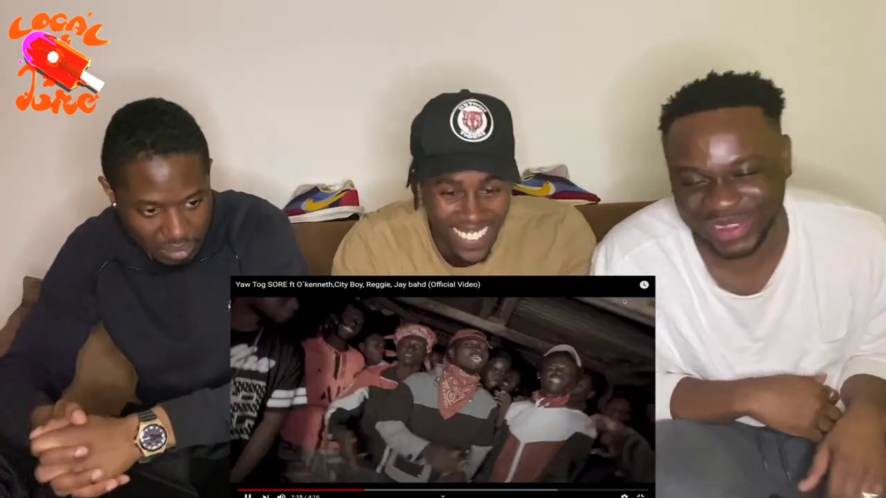 YAW TOG ft O`KENNETH,CITY BOY, REGGIE, JAY BAHD - SORE(Official Video) REACTION