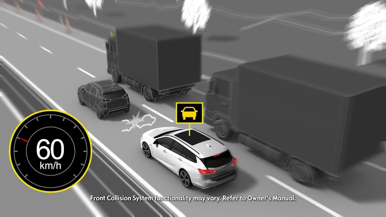 Forward Collision Alert / Pedestrian Protection / Active Emergency Braking on Opel vehicles