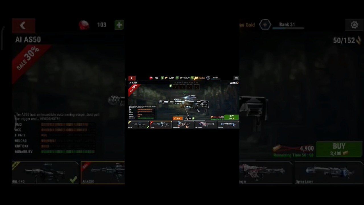 I PURCHASED AI AS50 GUN IN DEAD TARGET |