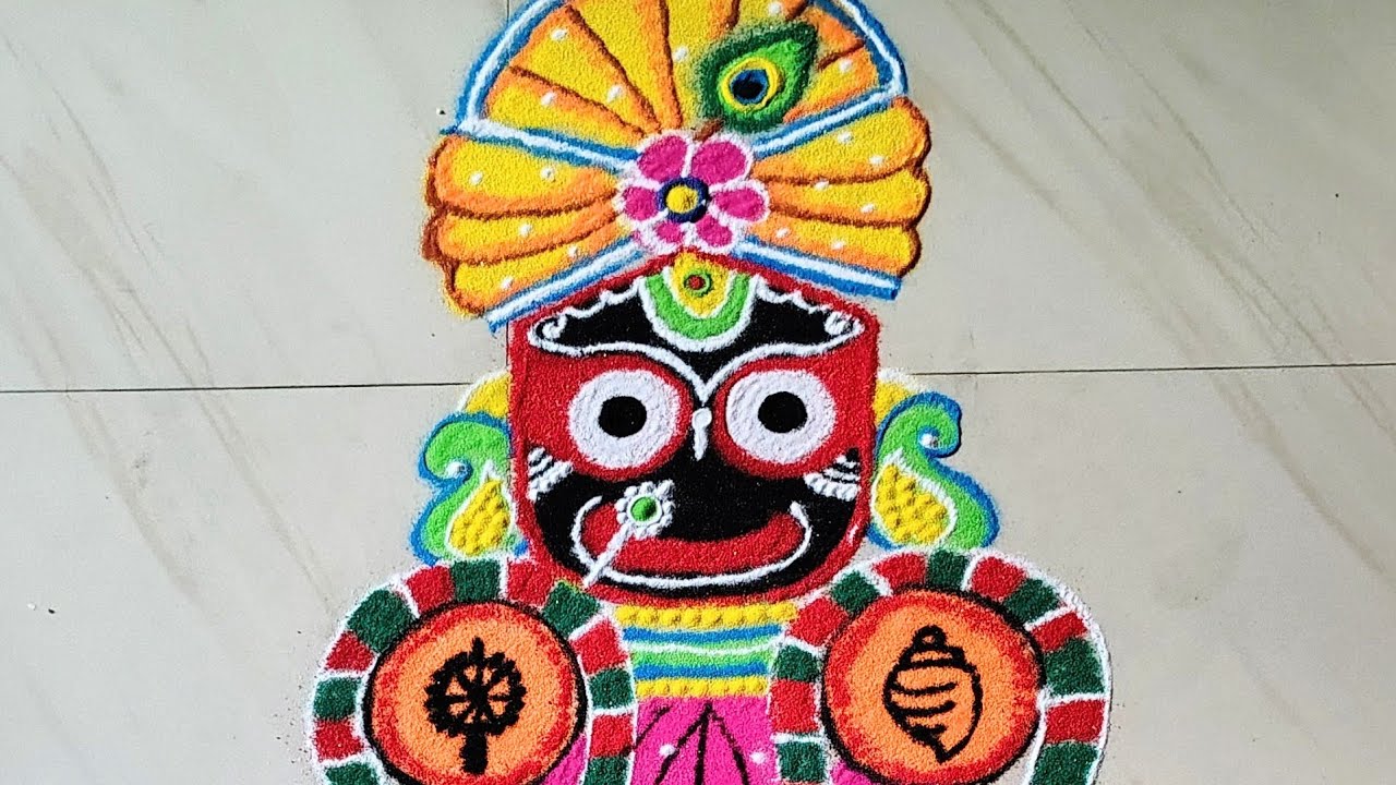 କାର୍ତ୍ତିକ ପୂର୍ଣିମା ପାଇଁ ମହାପ୍ରଭୁ ଜଗନ୍ନାଥଙ୍କର ମୁରୁଜ //Jagannath Rangoli Design For Kartika Purnima