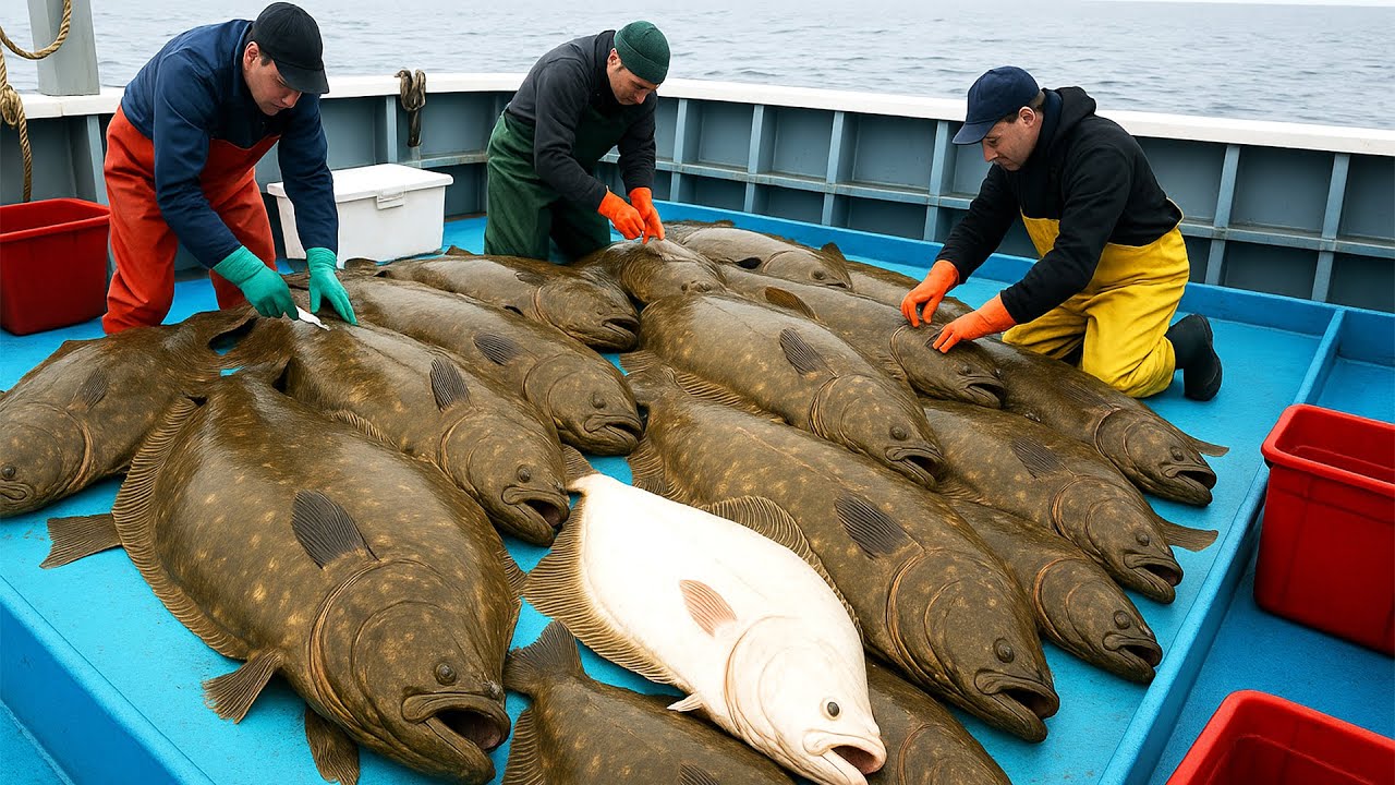 Lenguado Gigante Que Solo Existe En Rusia &ndash; &iquest;C&oacute;mo Pescan Cientos De Toneladas De Este Pez