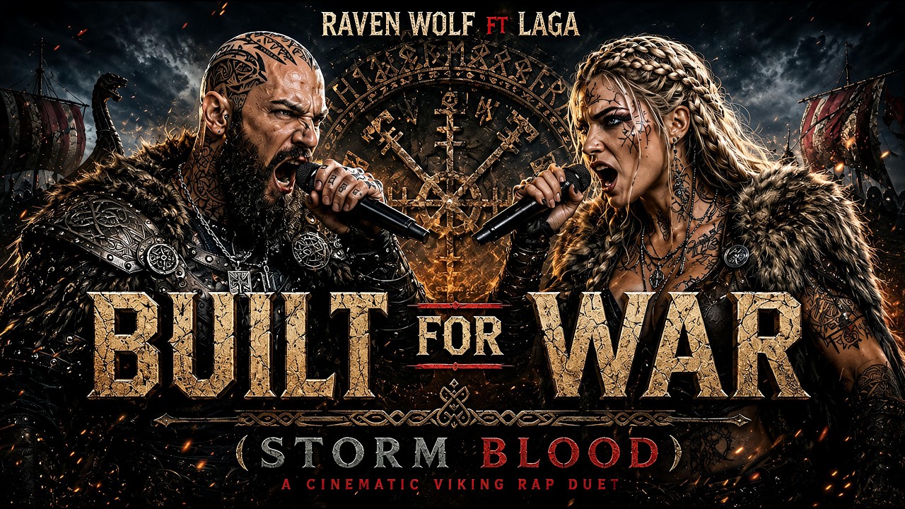 Raven Wolf ft Laga - BUILT FOR WAR (STORM BLOOD) 🔥| Epic Viking Rap | Viking Song 🔥 (Lyric Video)
