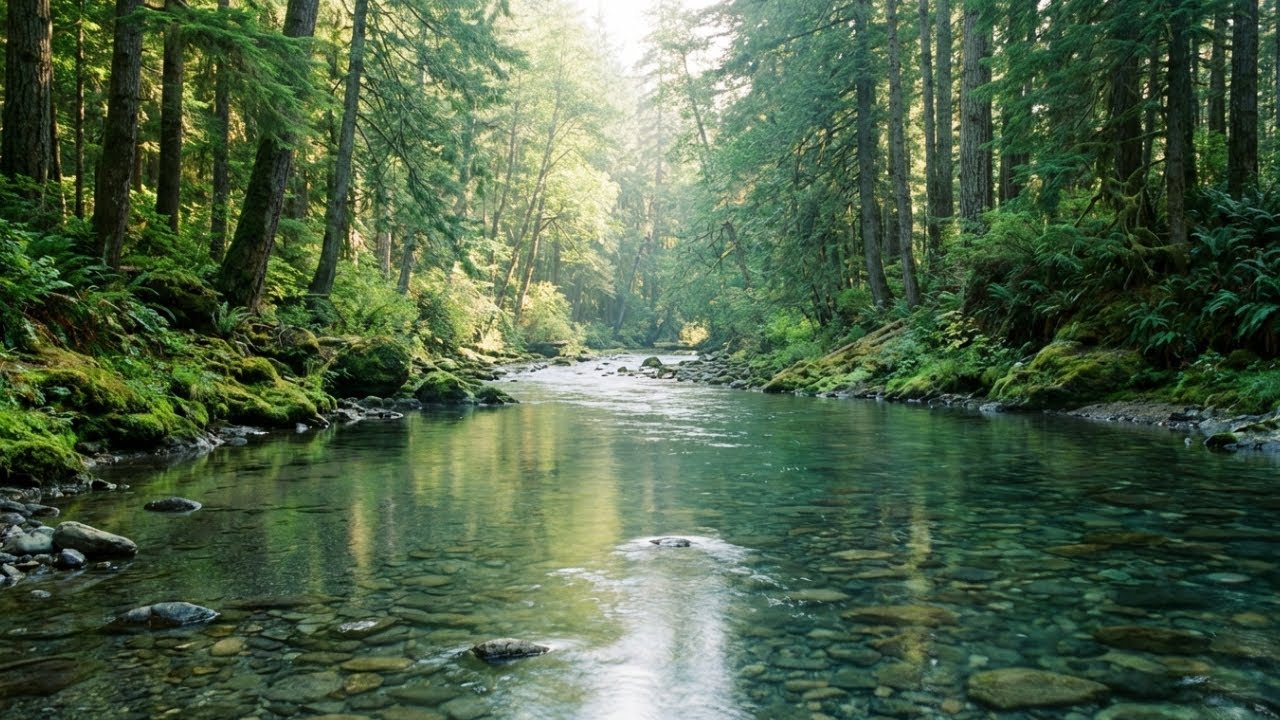 Peaceful River Sounds with Piano & Birds – Nature’s Medicine for Gentle Healing