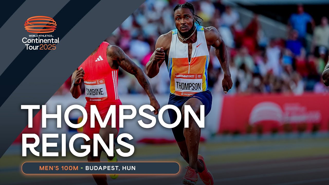 Kishane Thompson glides to 9.95 in Budapest 🚂 | Continental Tour Gold 2025