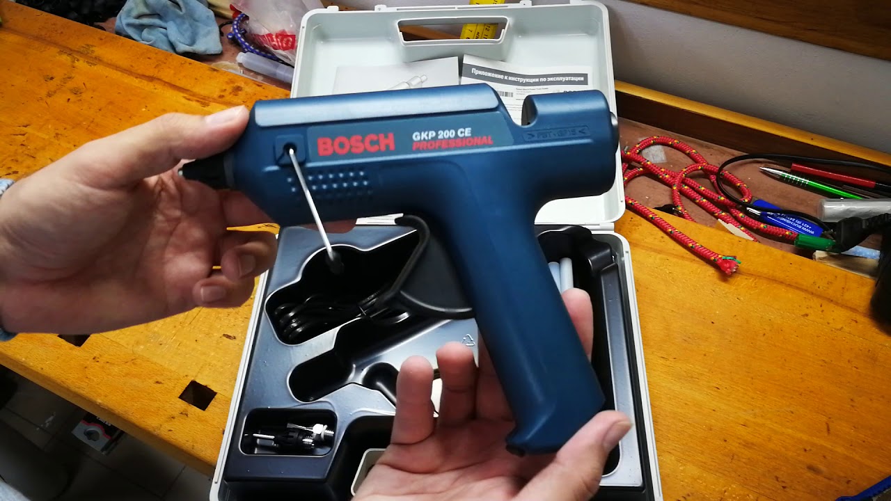 Unpacking / unboxing glue gun Bosch GKP 200 CE 0601950703