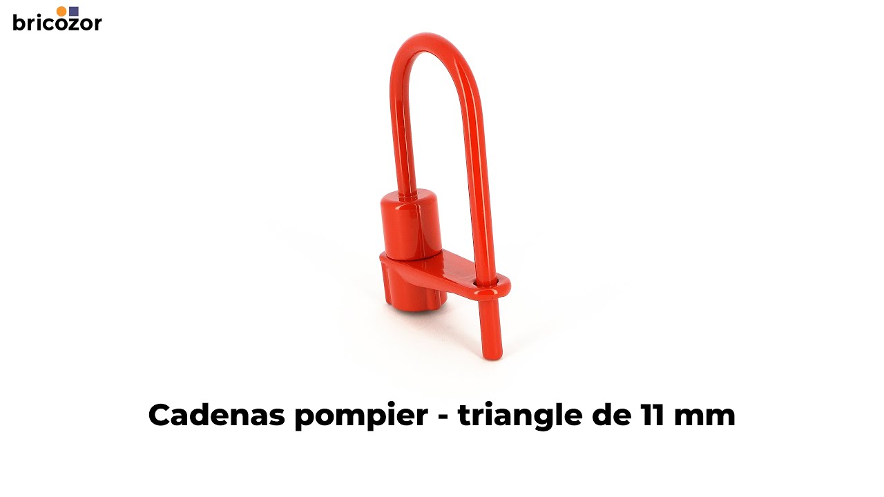 VID&Eacute;O 360&deg; - Cadenas pompier - triangle de 11 mm COUILLET