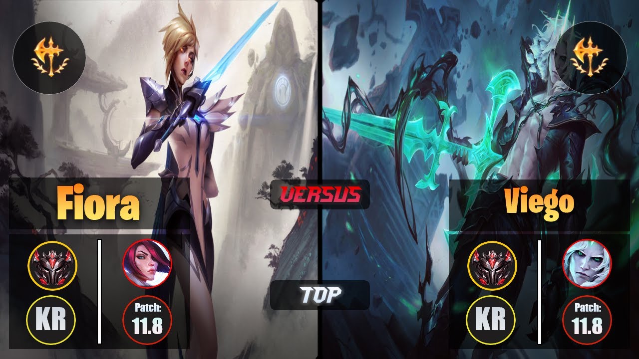 GrandMaster FIORA [Conqueror] (Top) VS  VIEGO - Grandmaster KR Patch 11.8