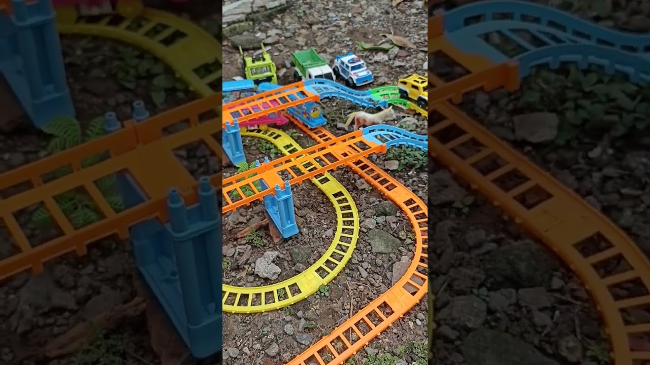 mencari dan merakit mainan kereta api thomas and friends