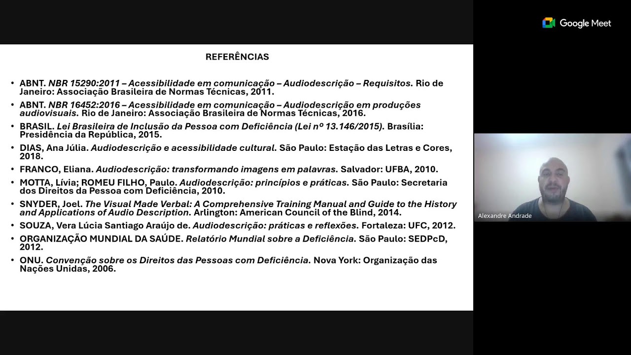 Audiodescrição - Parte 04: critérios e roteiros