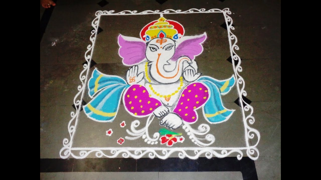 ganesh chaturthi special rangoli design