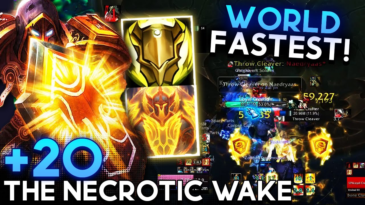Мировой рейтинг №1: The Necrotic Wake +20 | Lightsmith Prot Pally | TWW СЕЗОН 1, чел.+