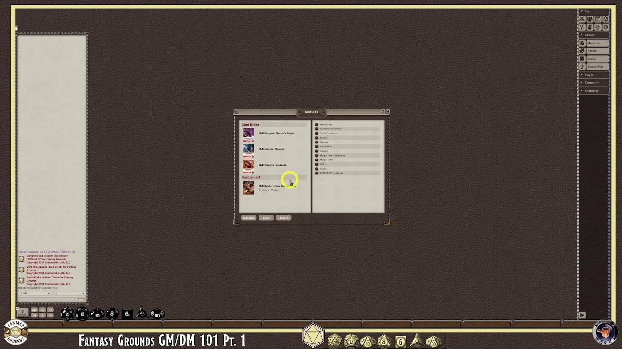 Руководство GM/DM 101, часть 1 | Набор правил DnD5e | FG v.4.5.6