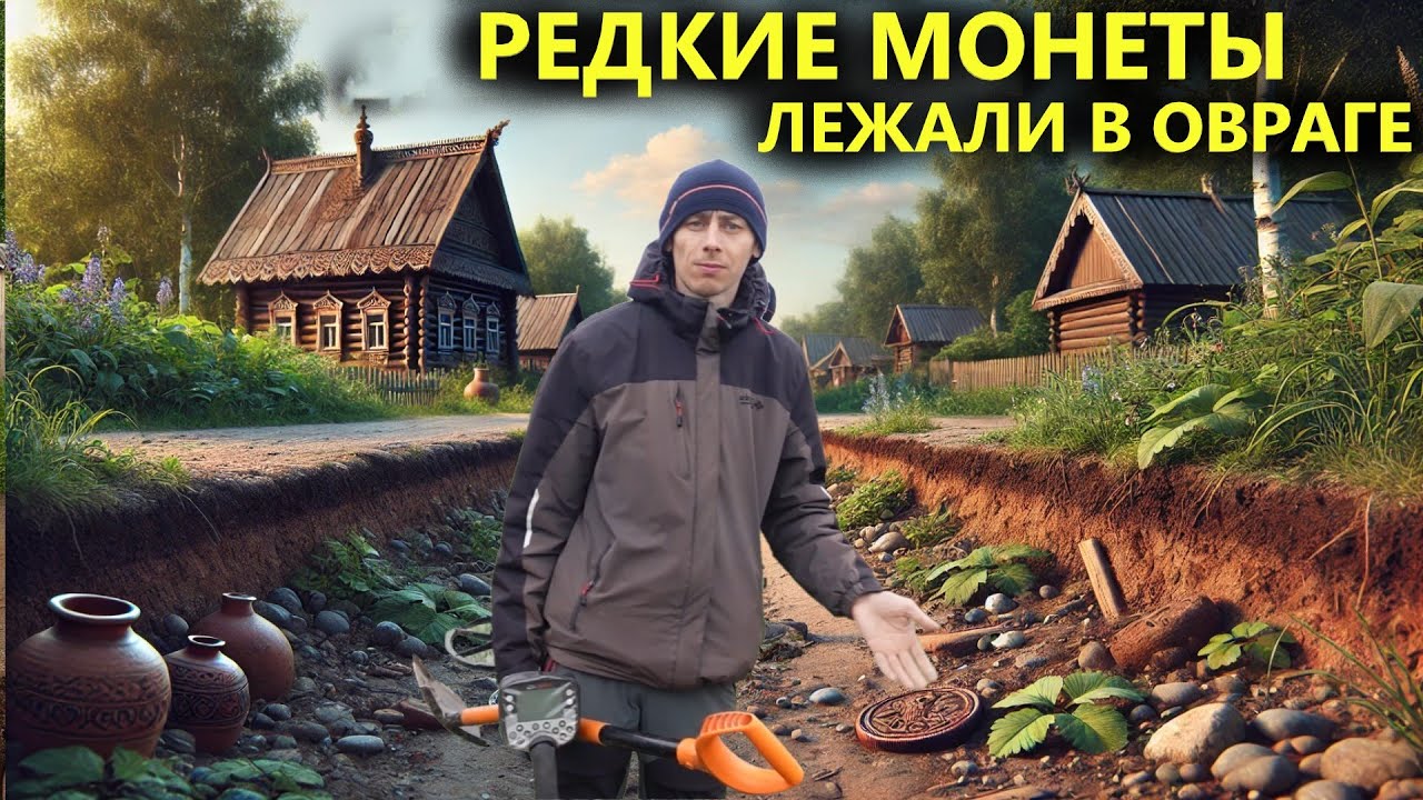 СПУСТИЛСЯ В ОВРАГ, А ЭТО ОКАЗАЛСЯ ДРЕВНИЙ РЫНОК. Коп поиск монет 2025