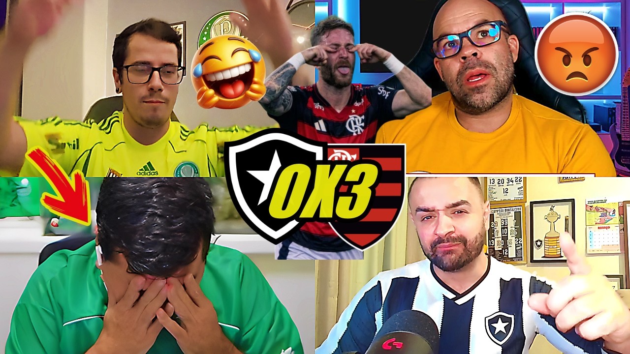 😱 REAÇÕES DOS RIVAIS EM CHOQUE SECANDO O MENGÃO! BOTAFOGO 0X3 FLAMENGO| VAMOS RIR