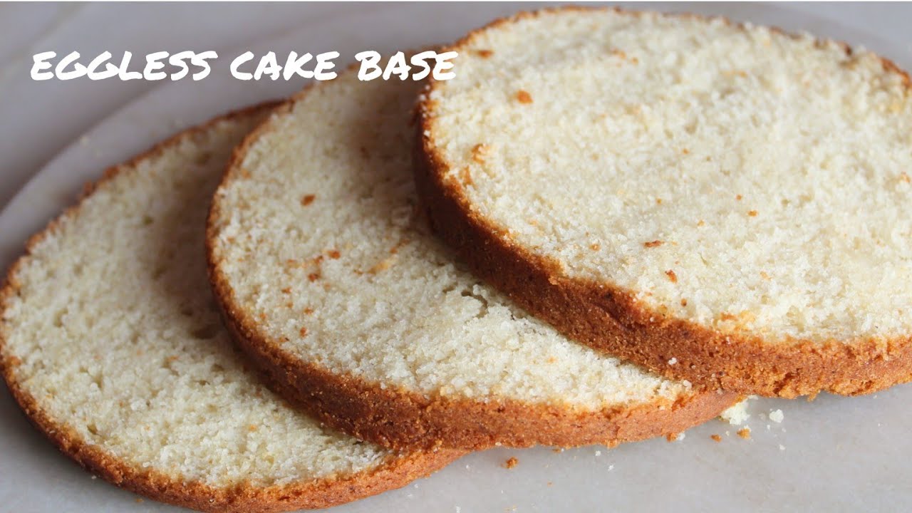 bakery style eggless cake base | cake base eggless | cake base without egg & condensed milk | base