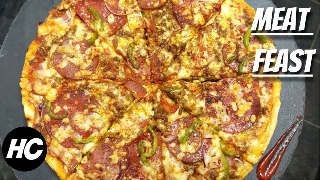 MEAT FEAST PIZZA RECIPE | Halal Chef