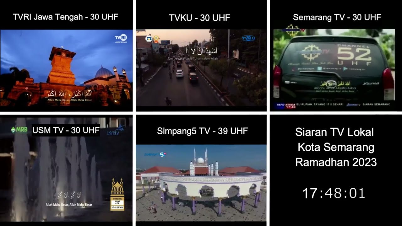 Kompilasi Adzan Maghrib di TV Lokal di Kota Semarang Bulan Ramadan 2023 (1444 H)