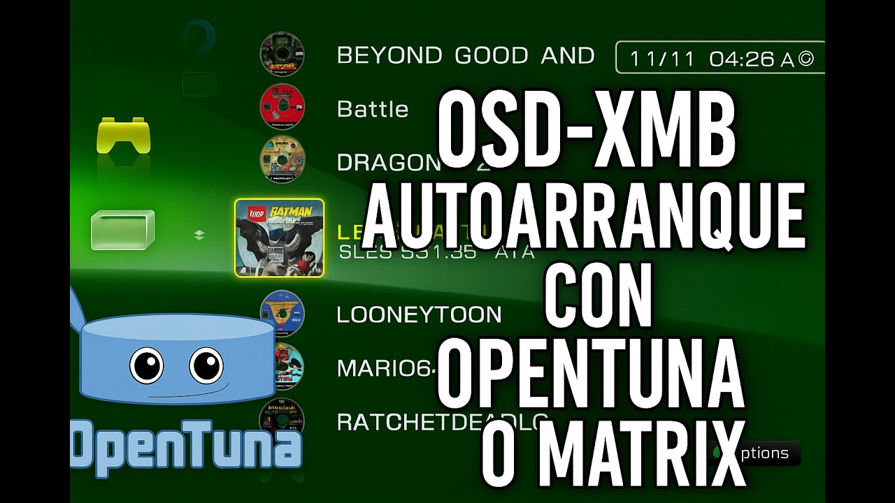 🔥 Convierte tu PS2 en un Menú Estilo PS3 🚀  OSD XMB Autoarranque con OpenTuna o Matrix