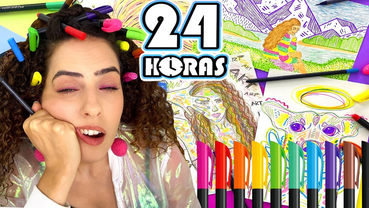 24h DESENHANDO SEM PARAR c/ meus MATERIAIS NOVOS! Paula Stephania