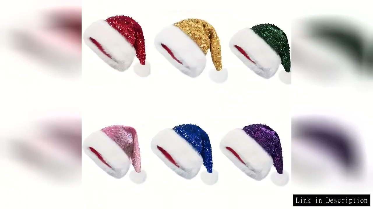 New Christmas decorative atmosphere hat double sequined hat Haipai wool hat into thickened long hair