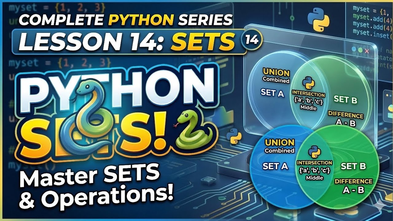 SETS IN PYTHON || COMPLETE PYTHON SERIES 