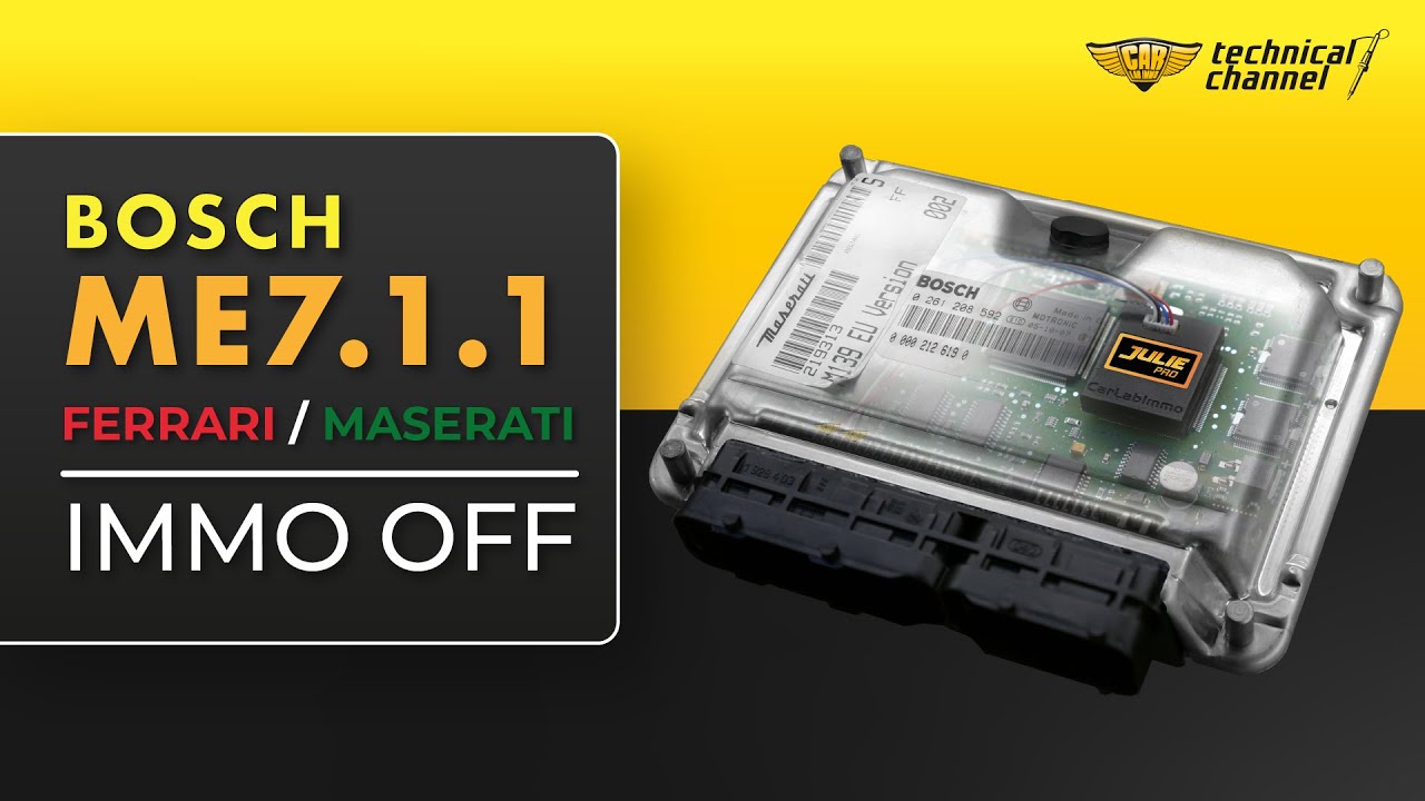 Bosch ME7.1.1 CAN bus (Ferrari / Maserati) IMMO OFF | Julie PRO Emulator | CarLabImmo