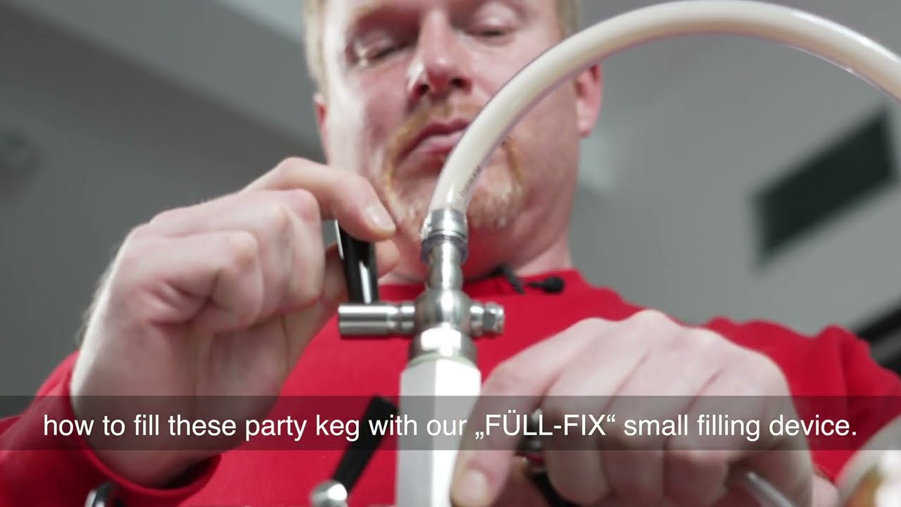 Anwendungsvideo manueller Handfüller Füllfix für das 5-Liter-Bierfass von Envases