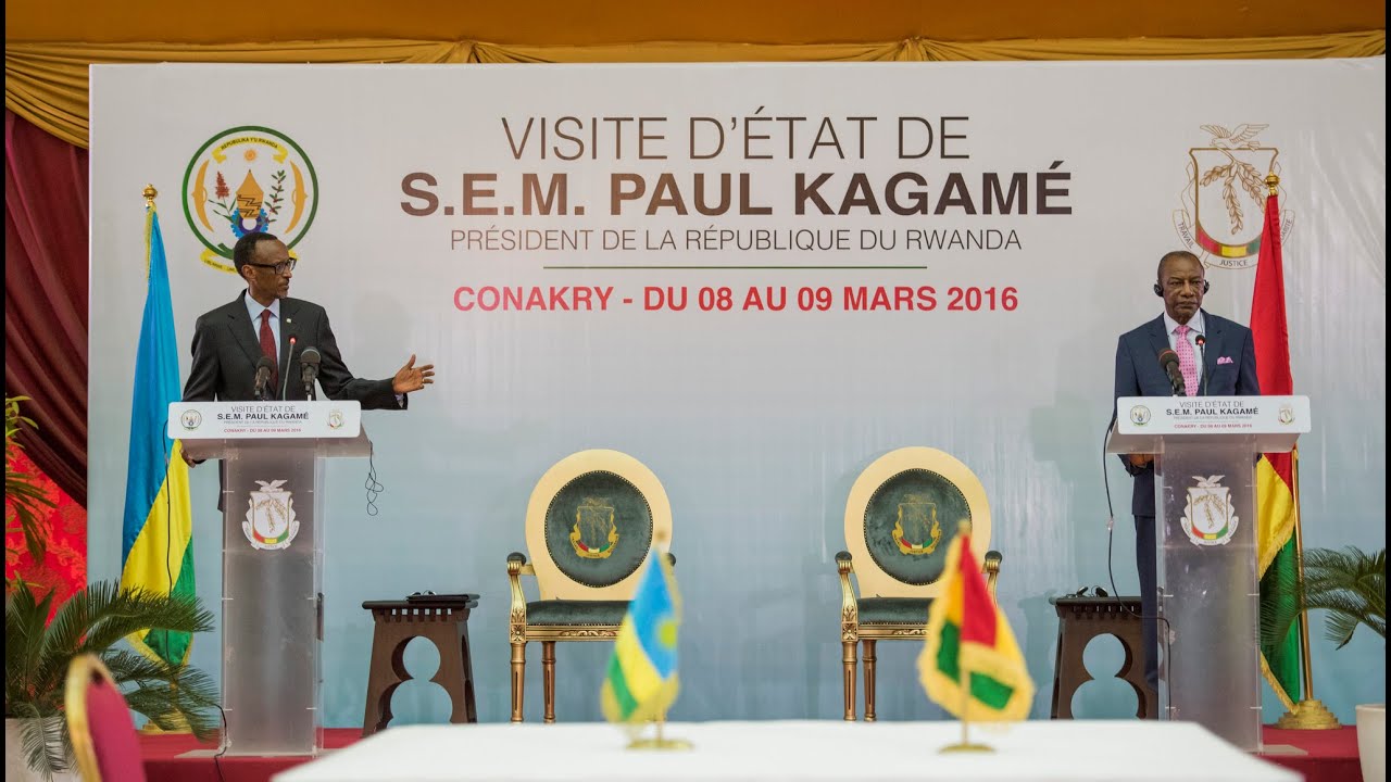 President Kagame and President Alpha Condé of Guinea Conakry hold a joint press conference