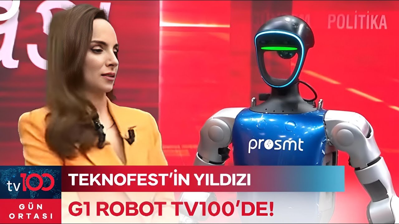 İnsansı Robot G1 ilk Kez Canlı Yayında Konuşuyor! Sadece tv100'De! | G&uuml;n Ortası