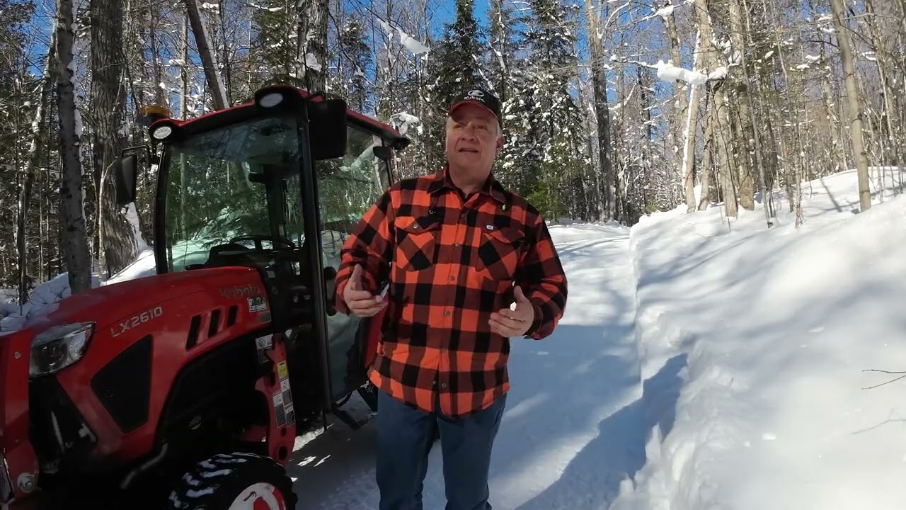 830 Sunshine, Snow and Sights. Kubota LX2610 Compact Tractor.  4K