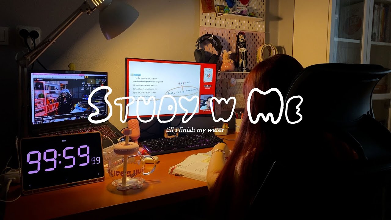 STUDY WITH ME UNTIL I FINISH MY WATER 🥤| Real Sound | No Music | No Break