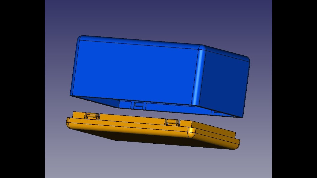 FreeCad Бокс на защёлках