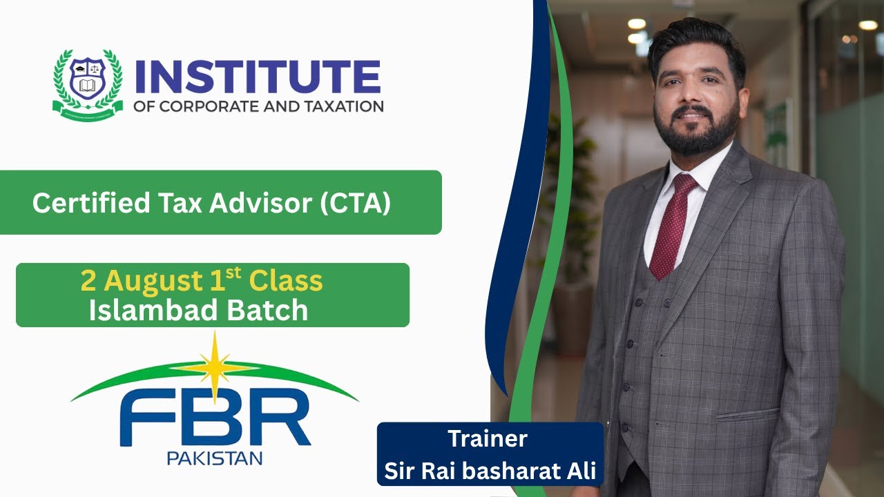 CTA Certification Islamabad &ndash; First Batch by RBA Visionary | Tax Professional Course Pakistan