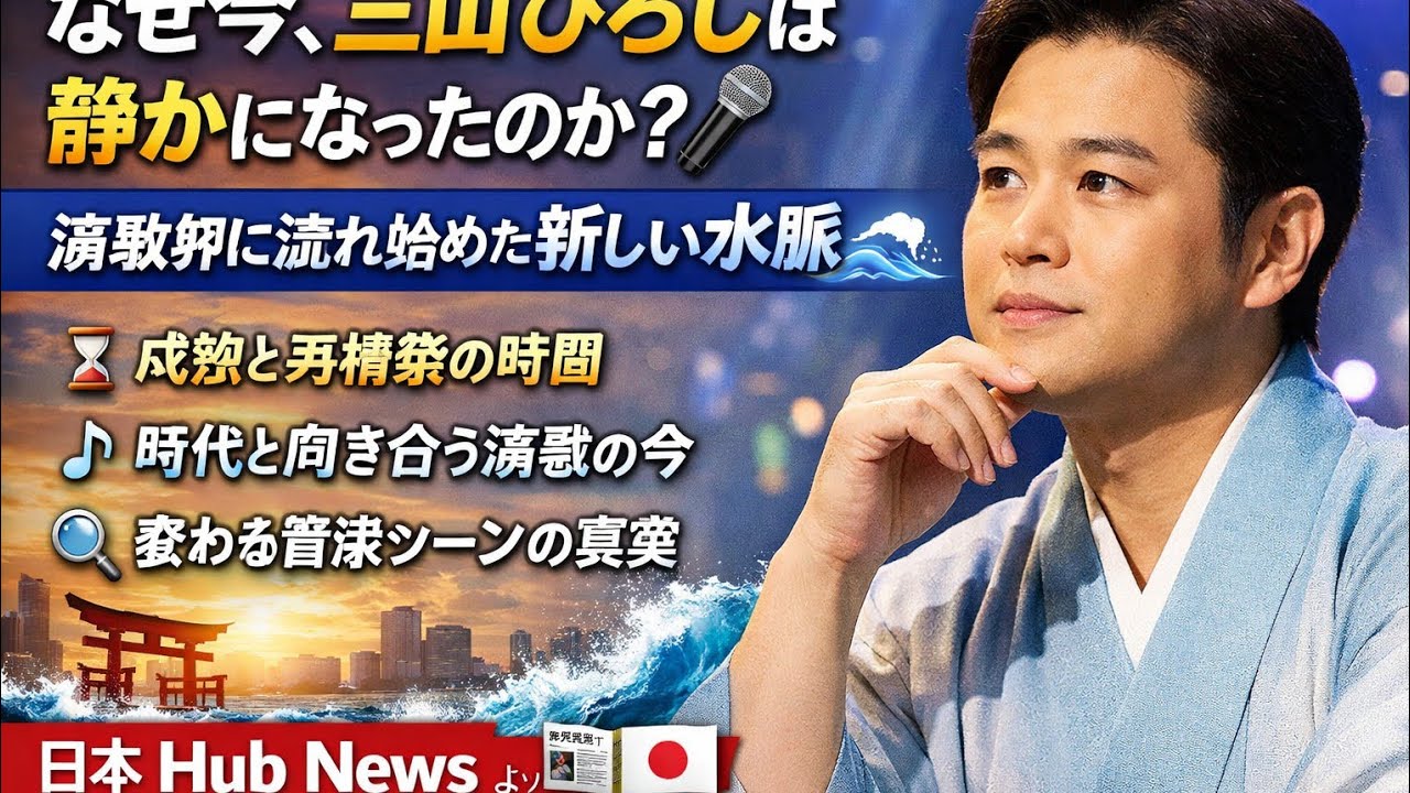 なぜ今、三山ひろしは静かになったのか？🎤演歌界に流れ始めた新しい水脈🌊— Japan Hub News より 