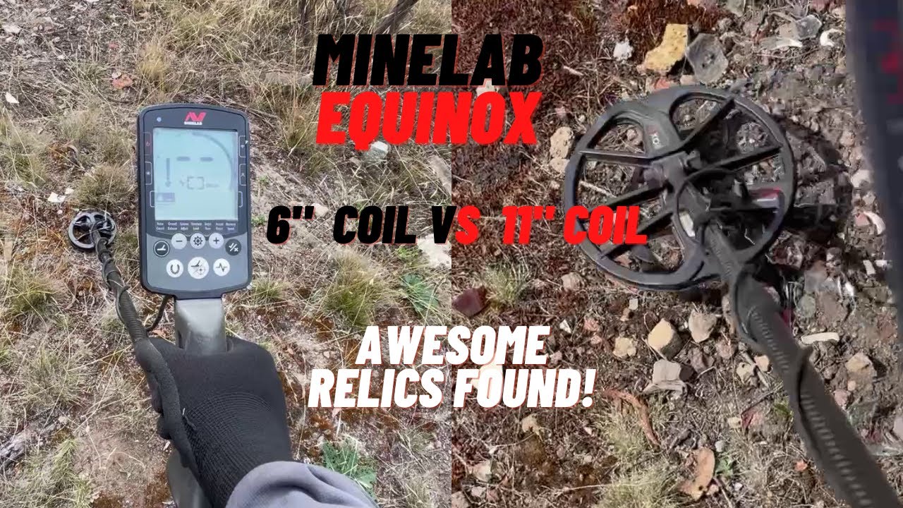 Minelab Equinox - 6 Inch Coil vs 11 Inch Coil - Metal Detecting a Bush Dump Site